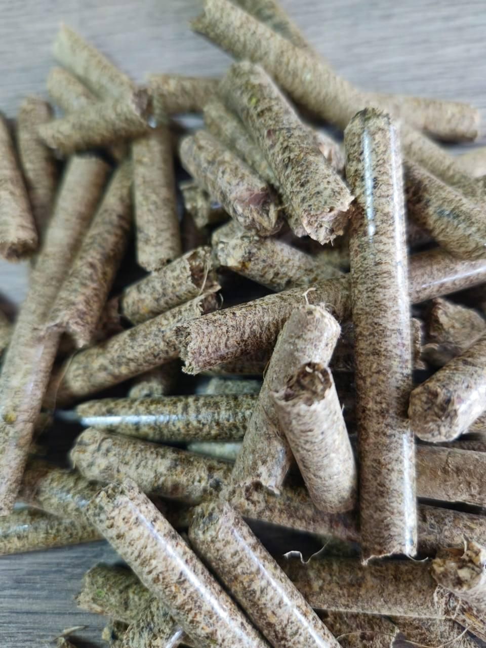Pile of lucerne pellets